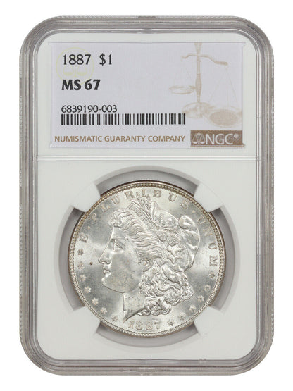 1887 $1 NGC MS67 - Morgan Dollar