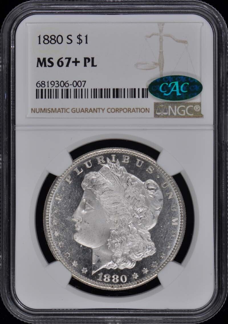 1880-S Morgan Dollar S$1 NGC MS67+PL (CAC)