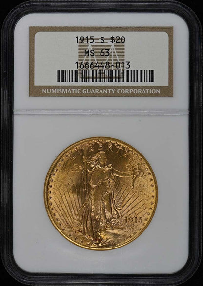 1915-S Saint-Gaudens $20 NGC MS63