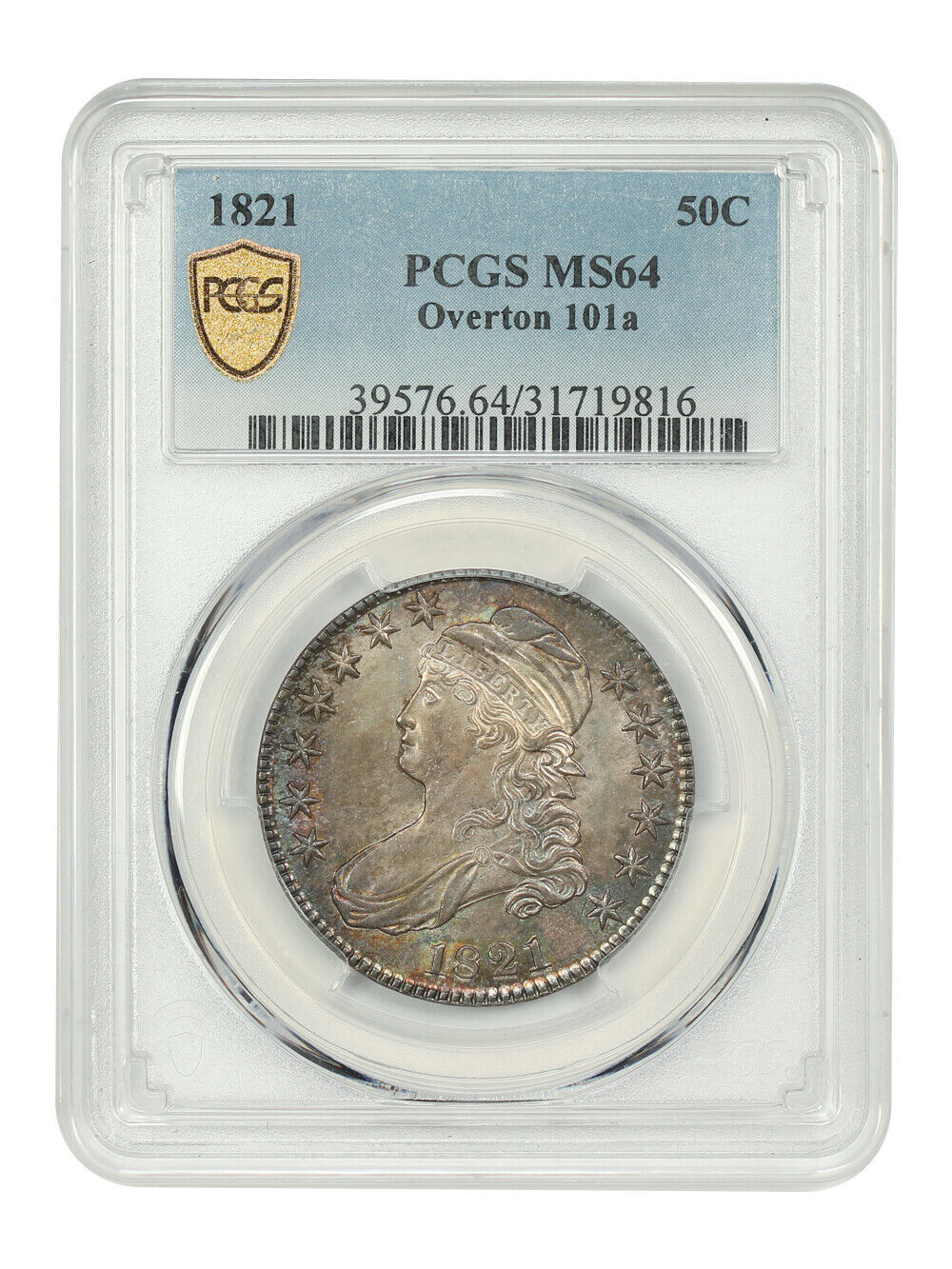 1821 50C PCGS MS64 (Overton-101a) - Capped Bust Half Dollar