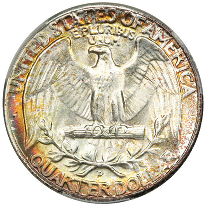 1942-D 25C PCGS MS68 ex: D.L. Hansen/Washington Rainbows - Washington Quarter