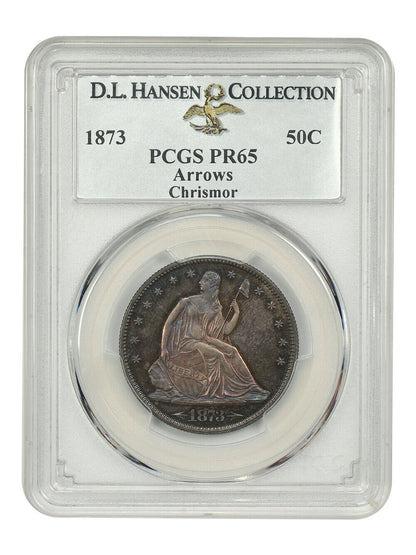 1873 50C PCGS PR65 (Arrows) ex: D.L. Hansen/Chrismor