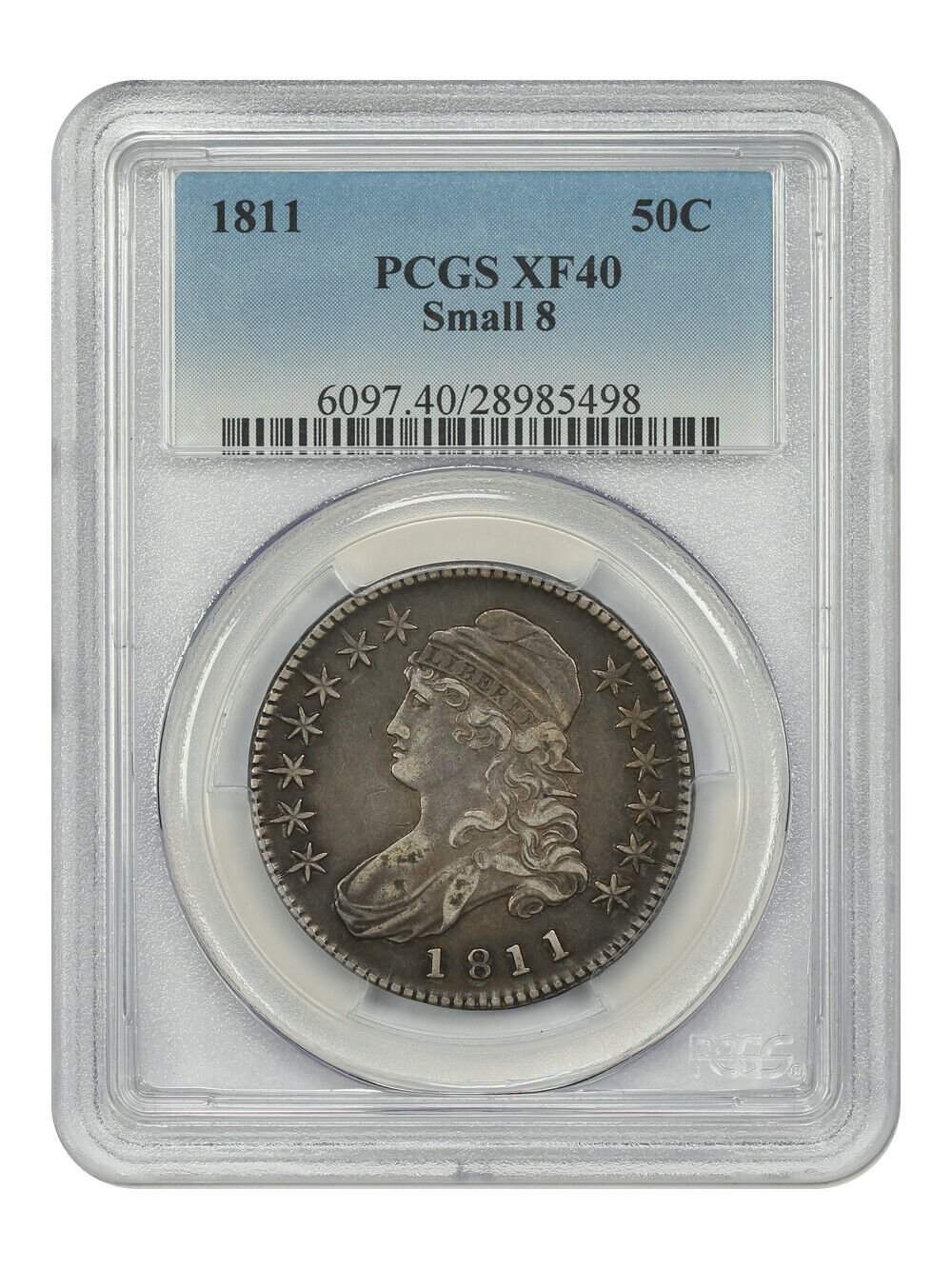 1811 50C PCGS XF40 (Small 8) - Capped Bust Half Dollar