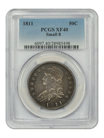 1811 50C PCGS XF40 (Small 8) - Capped Bust Half Dollar