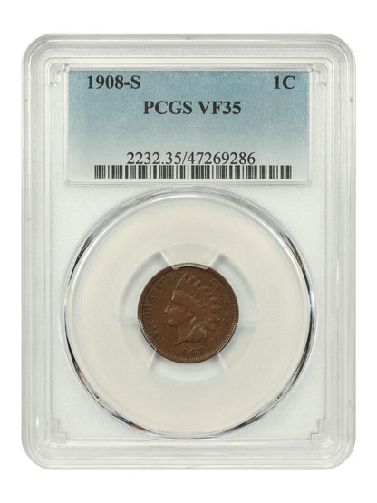 1908-S 1C PCGS VF35