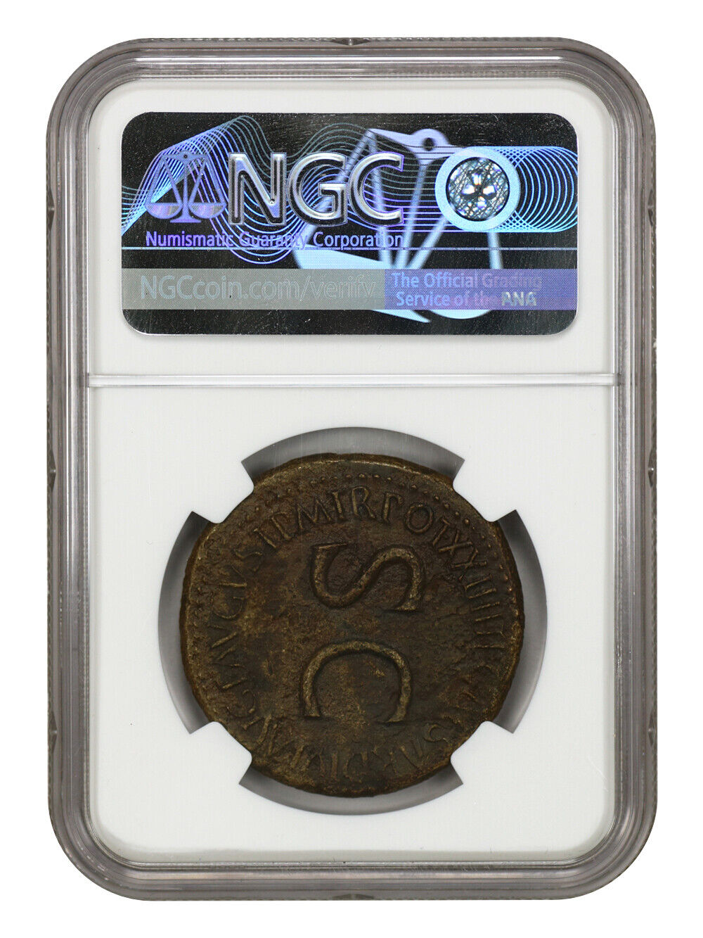 Ancient Roman: Livia (Wife of Augustus) (AD 22/23) AE Sestertius NGC AU