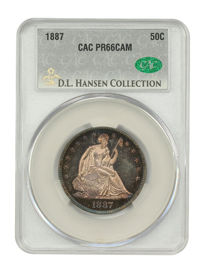 1887 50C CACG PR66CAM ex: D.L. Hansen - Liberty Seated Half Dollar