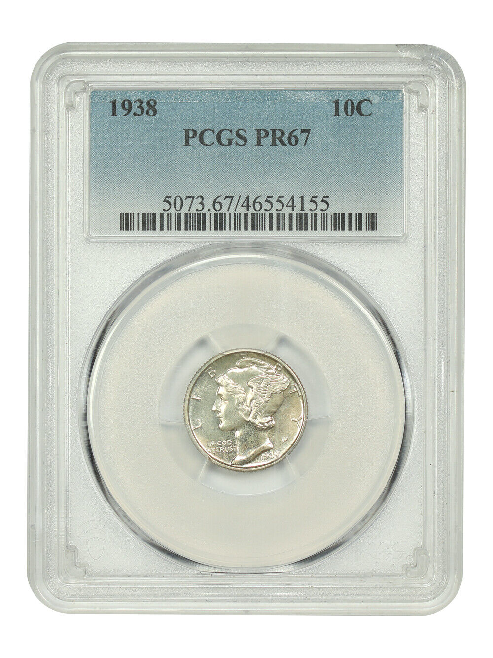 1938 10C PCGS PR67 - Mercury Dime