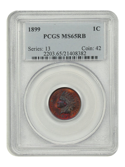 1899 1C PCGS MS65RB - Indian Cent