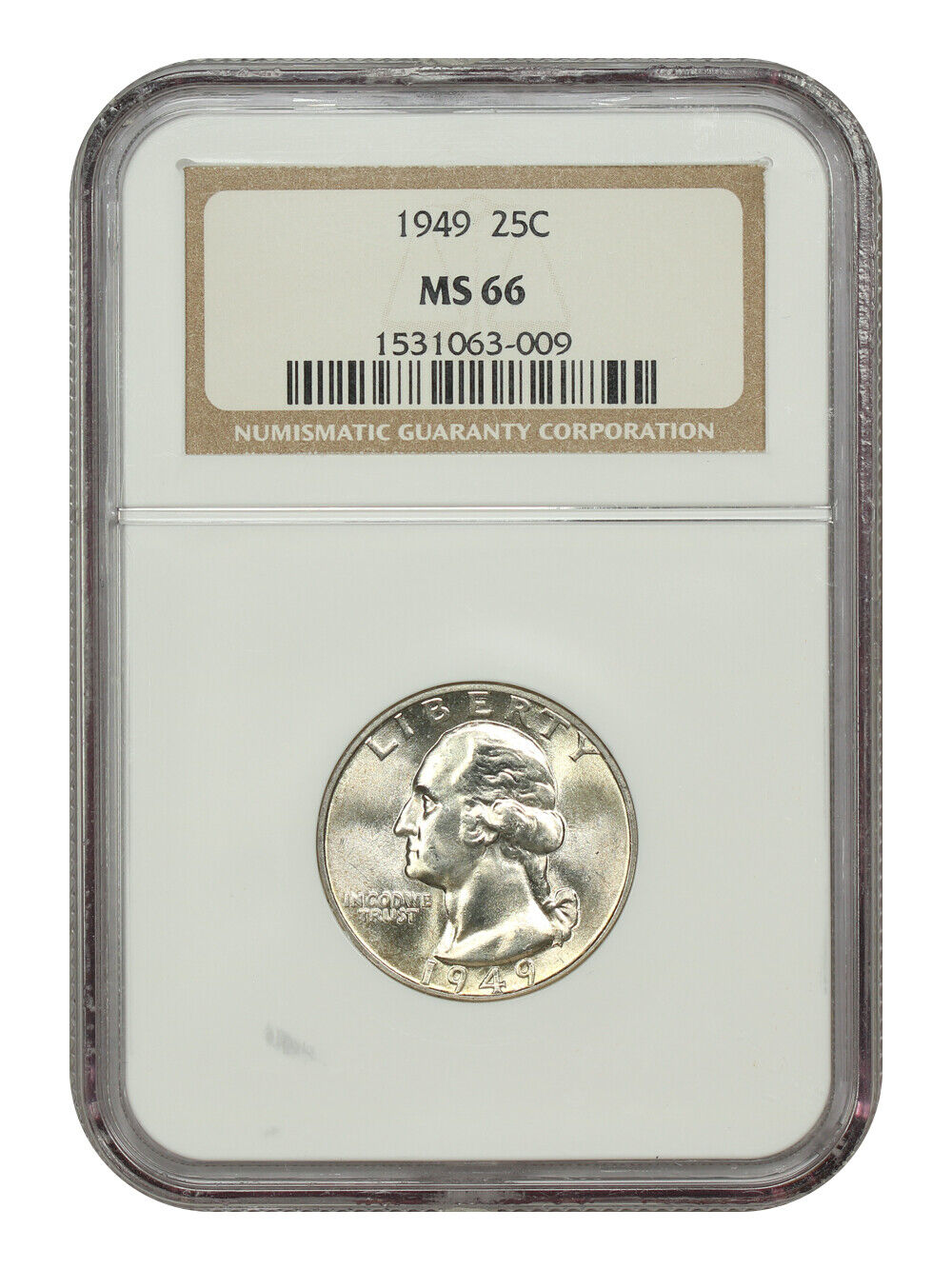 1949 25C NGC MS66 - Washington Quarter