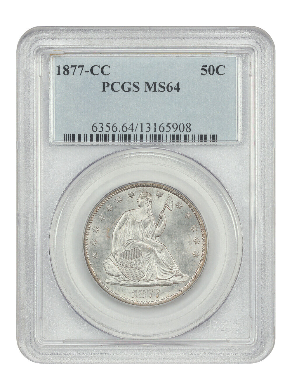 1877-CC 50C PCGS MS64 - Liberty Seated Half Dollar