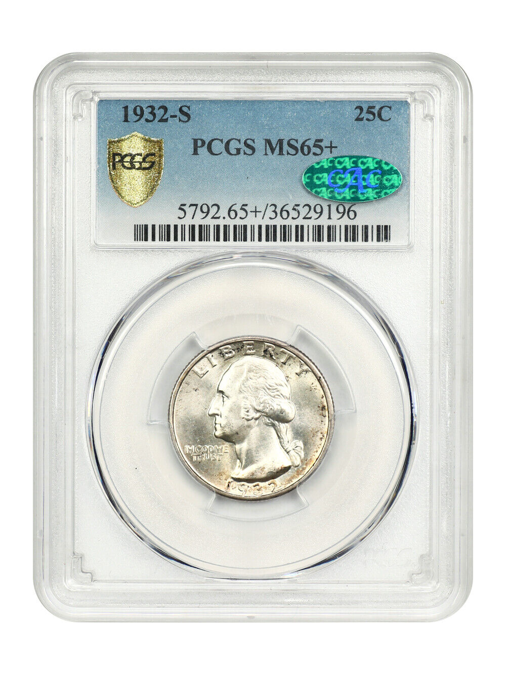 1932-S 25C PCGS/CAC MS65+