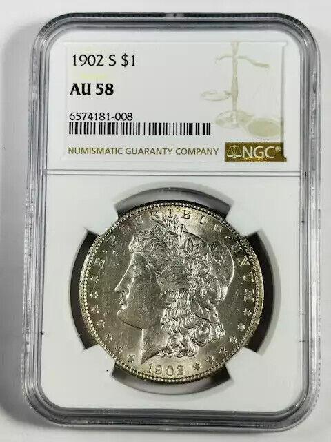 1902 S Morgan Silver Dollar NGC AU-58