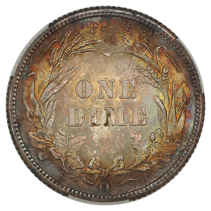 1908-O 10C CACG MS66 ex: D.L. Hansen - Barber Dime