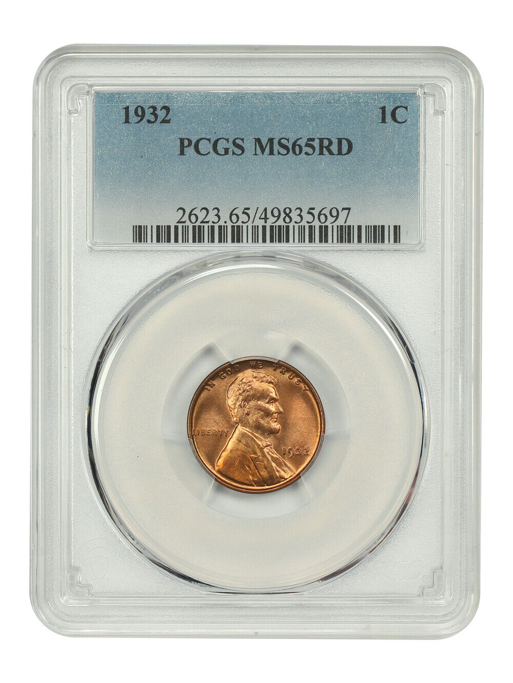 1932 1C PCGS MS65RD - Lincoln Cent (Wheat Reverse)