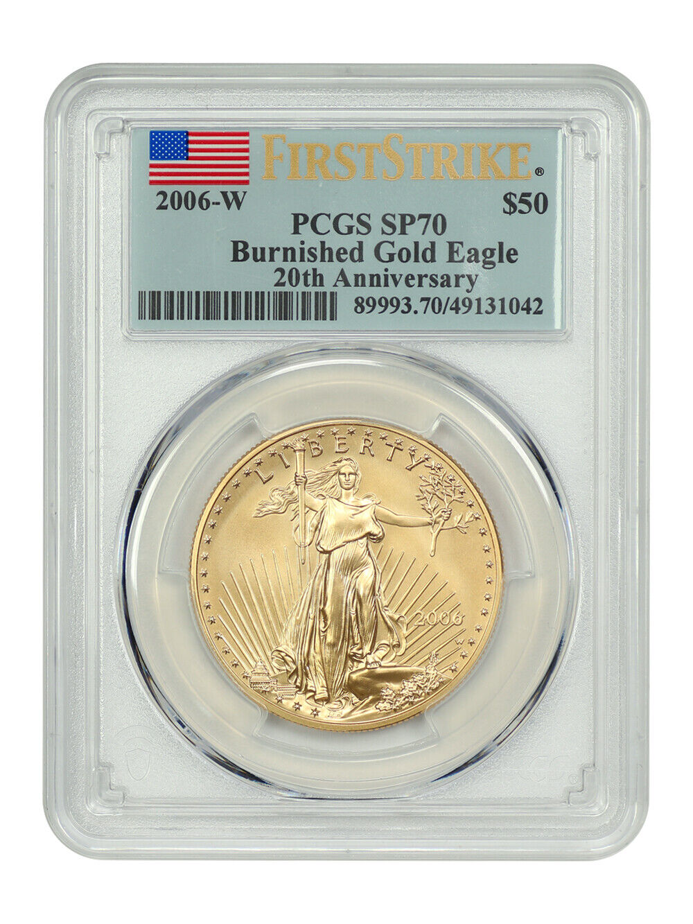 2006-W $50 Burnished Gold Eagle PCGS SP70 (First Strike) - $50 Gold Eagles