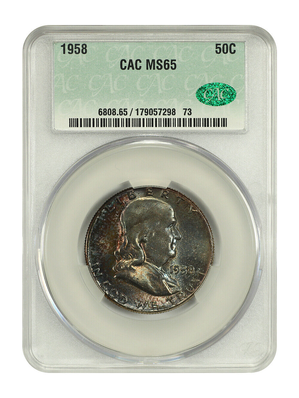 1958 50C CACG MS65 - Franklin Half Dollar