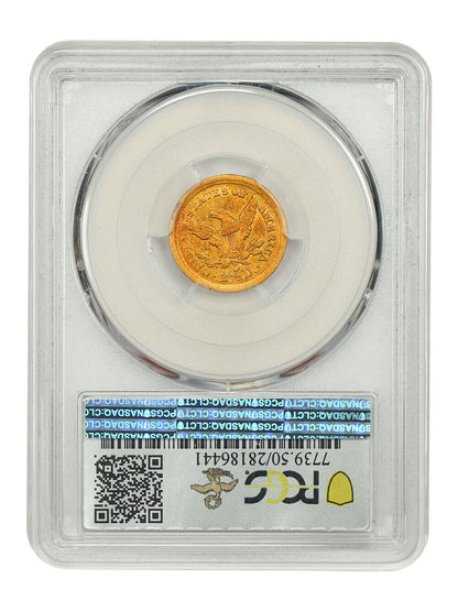 1845-O $2.50 PCGS AU50 ex: D.L. Hansen - Liberty Head $2.5