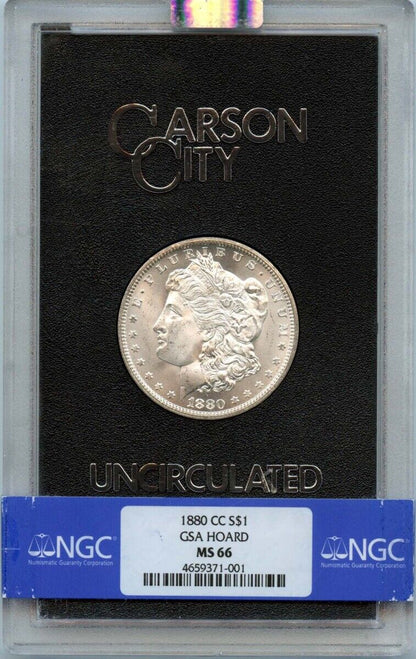 1880-CC Morgan Dollar GSA HOARD S$1 NGC MS66