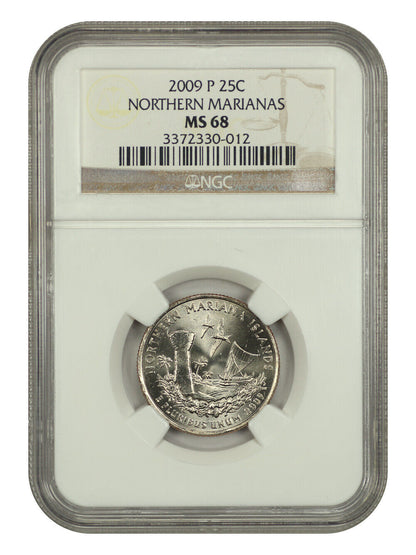 2009-P 25C Northern Mariana Islands NGC MS68 - Type 1, Clad