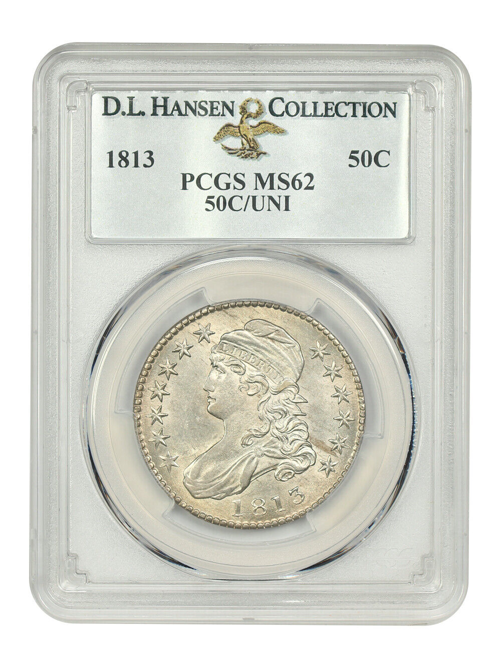 1813 50C PCGS MS62 (50C/UNI) ex: D.L. Hansen