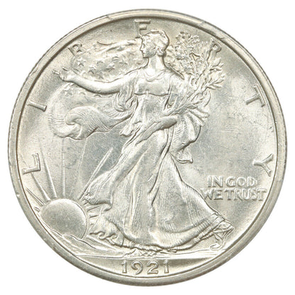 1921-D 50C PCGS AU58 - Walking Liberty Half Dollar - Key Date