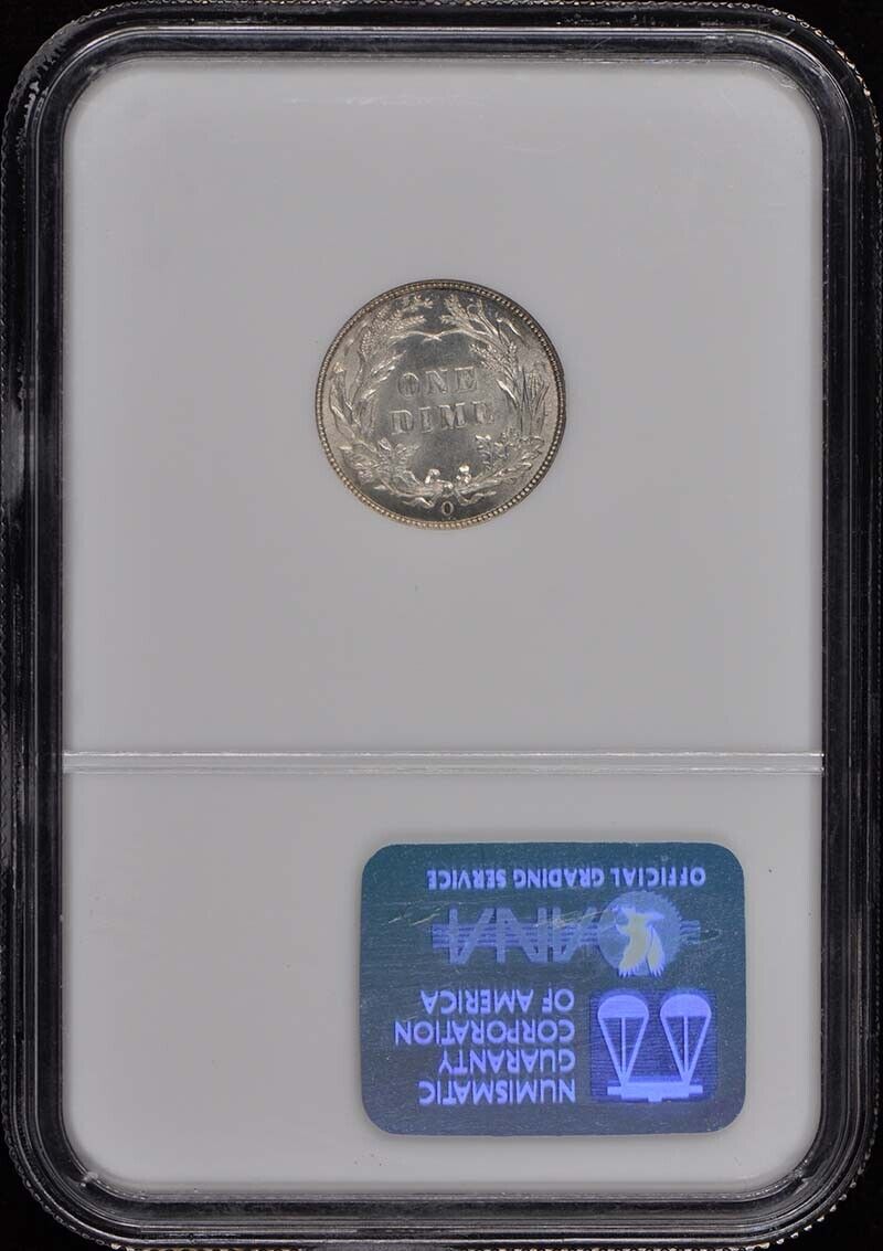 1892-O O Barber Dime 10C NGC MS66