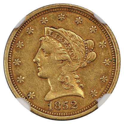 1852-C $2.50 NGC AU55 - Liberty Head $2.5