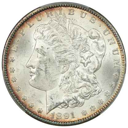 1891-CC $1 PCGS MS62+ - Morgan Dollar - Scarce Date