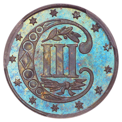 1870 3CS PCGS/CAC PR66+