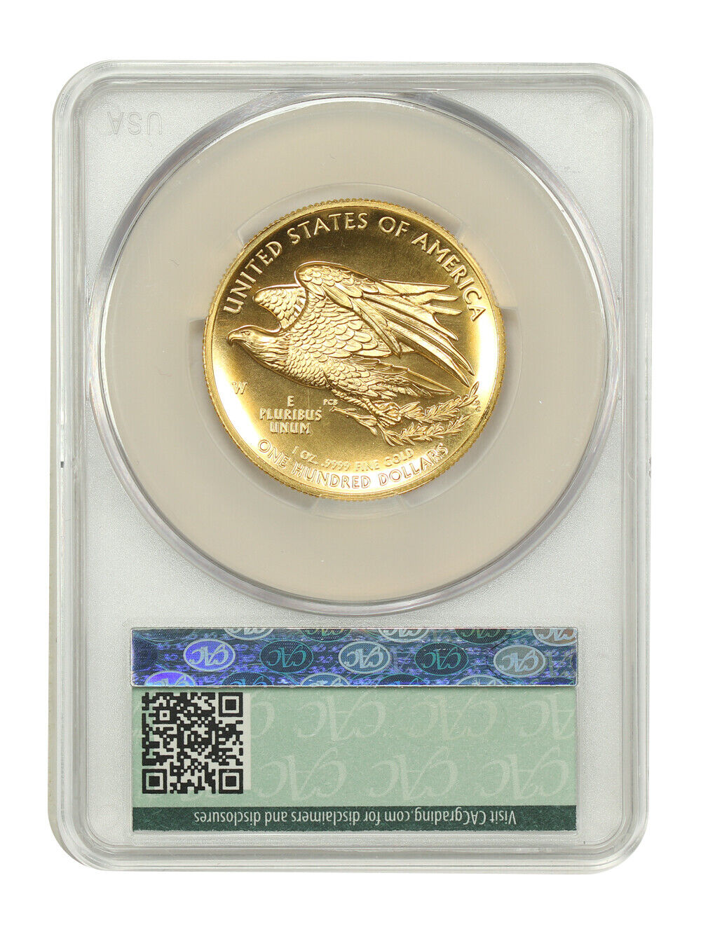 2015-W $100 High Relief CACG MS69 - American Liberty Gold