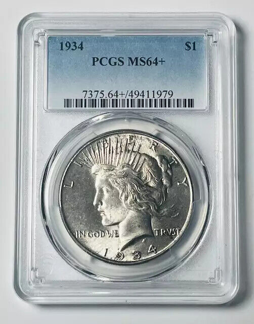 1934 P Peace Dollar PCGS MS-64+ Plus