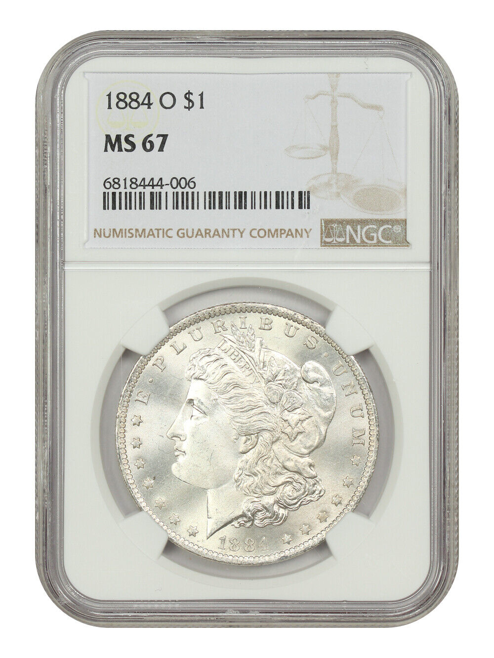 1884-O $1 NGC MS67 - Morgan Dollar