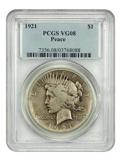 1921 $1 High Relief PCGS VG8