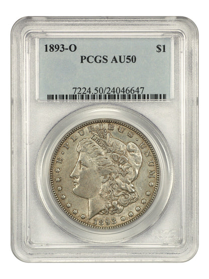 1893-O $1 PCGS AU50 - Morgan Dollar - Scarce Date