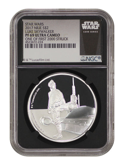 Niue: 2017 Star Wars Luke Skywalker $2 NGC Proof 69 UCAM (First 2000 Struck)