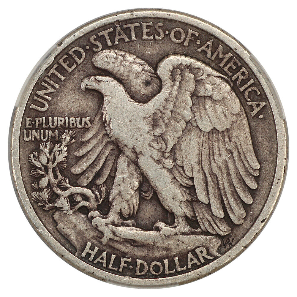 1919 50C CACG F15 - Walking Liberty Half Dollar - Scarce, Early Walker