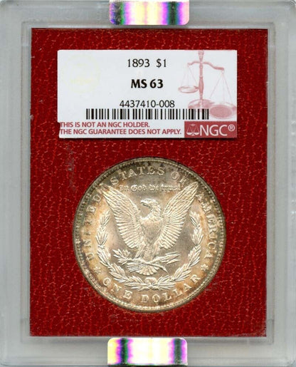 1893 Morgan Dollar S$1 NGC MS63 Paramount