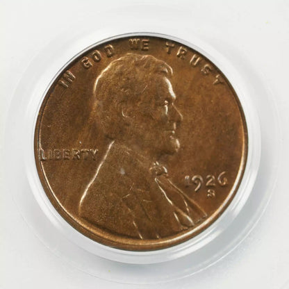 1926 S LINCOLN WHEAT CENT PENNY 1C PCGS & CAC CERTIFIED MS 63 RB MINT UNC (729)