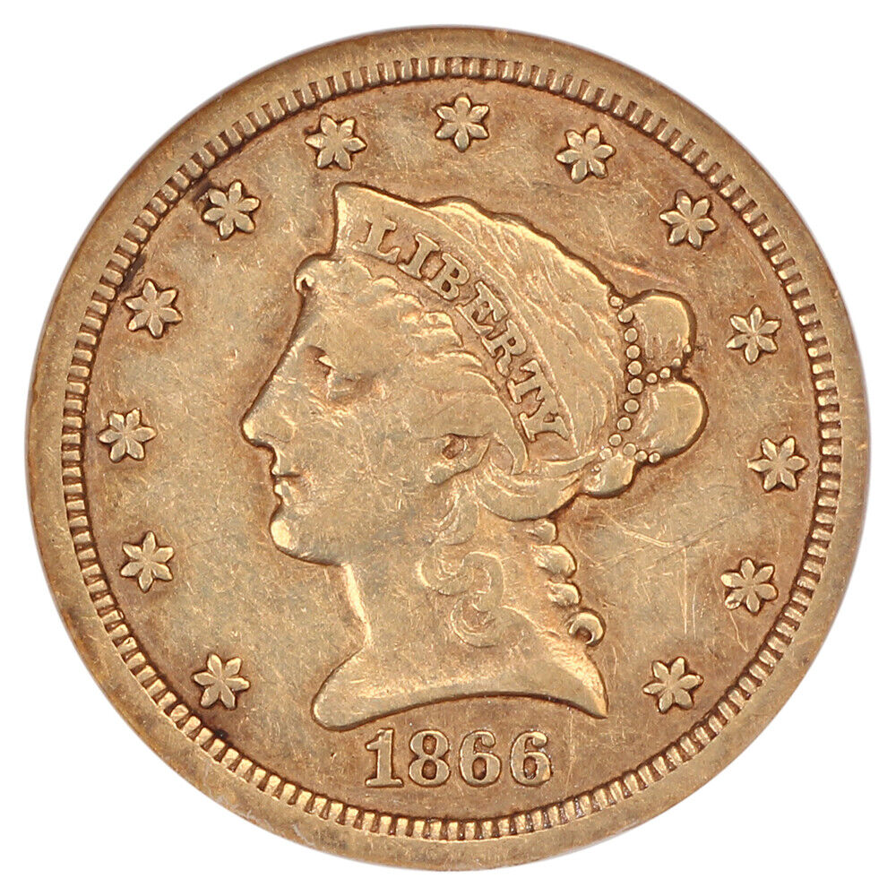 1866-S $2.50 NGC VF35 - Liberty Head $2.5