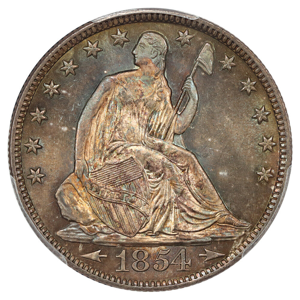 1854-O 50C PCGS MS66 (Arrows) ex: D.L. Hansen