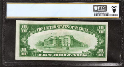 1928 $10 GOLD CERTIFICATE NOTE CURRENCY FR.2400 PCGS B UNCIRCULATED UNC 62