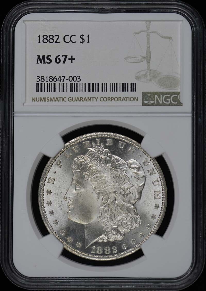 1882-CC Morgan Dollar S$1 NGC MS67+