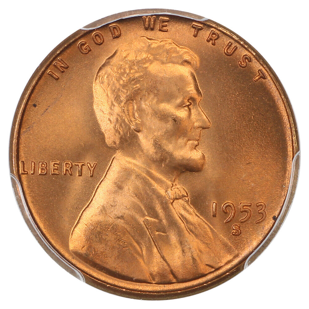 1953-S 1C PCGS/CAC MS67+RD - Lincoln Cent (Wheat Reverse)