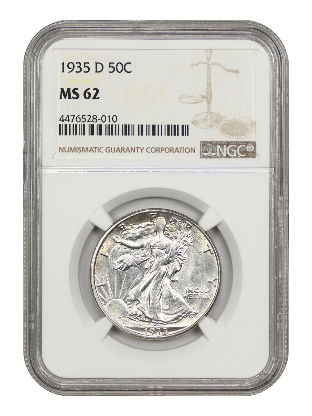 1935-D 50C NGC MS62