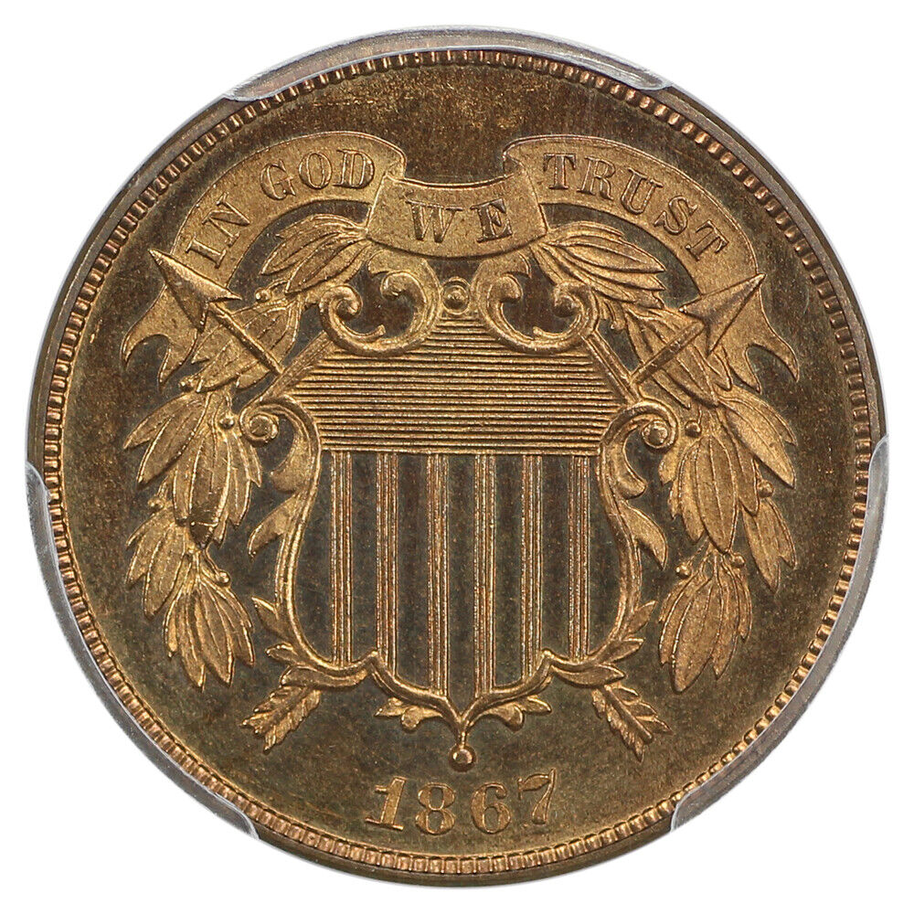 1867 2C PCGS PR66RD CAM ex: D.L. Hansen