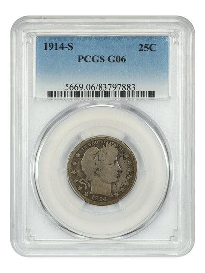 1914-S 25C PCGS G06