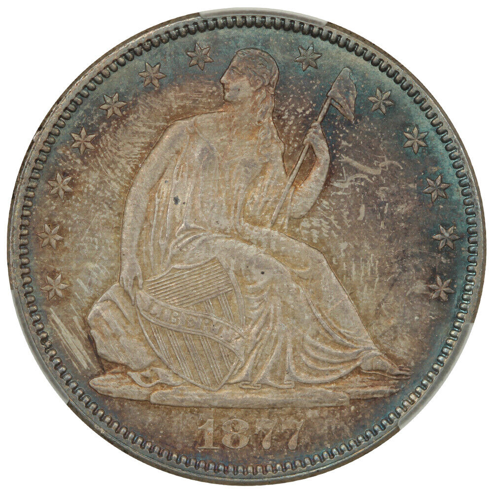 1877 50C CACG MS65 ex: D.L. Hansen - Liberty Seated Half Dollar