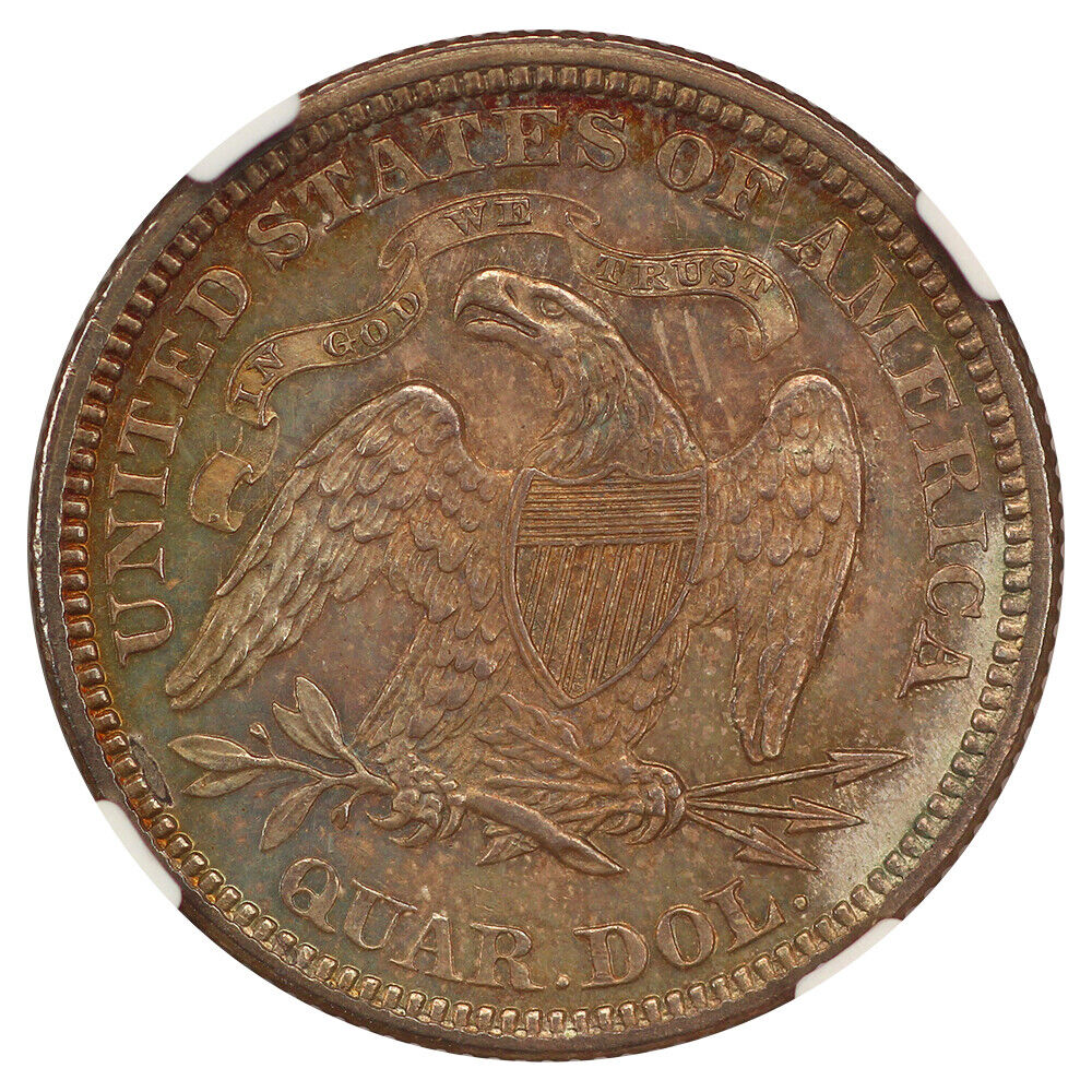 1868 25C NGC MS63