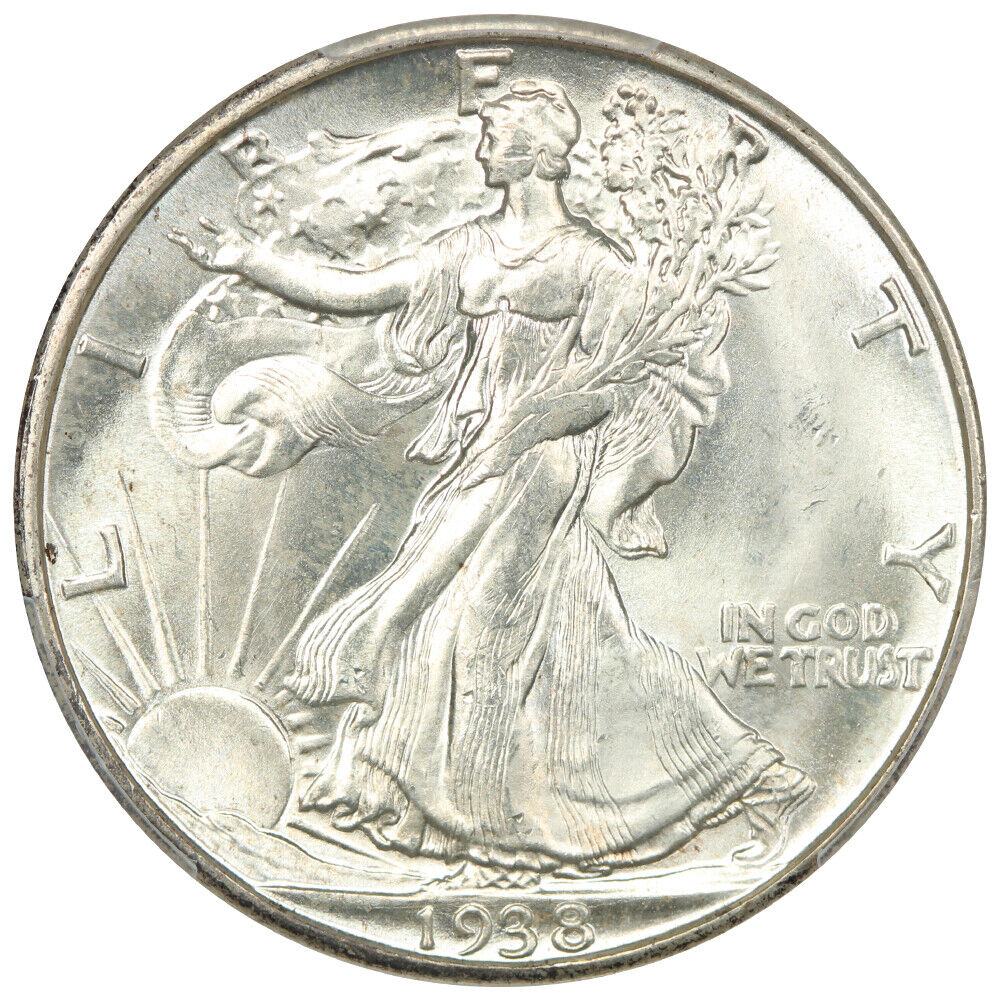 1938-D 50C PCGS MS66 - Walking Liberty Half Dollar - Low Mintage Issue